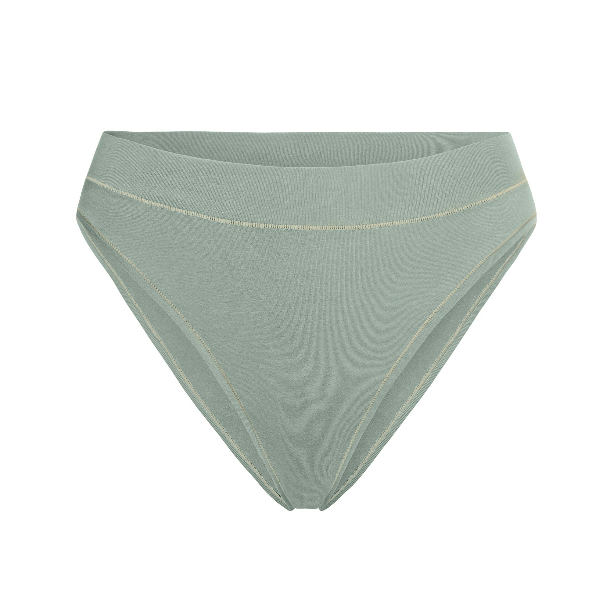COTTON JERSEY CHEEKY TANGA - MINERAL