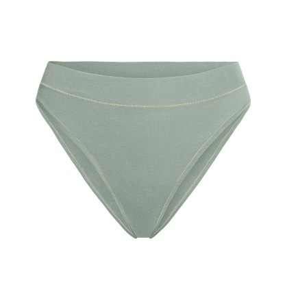 COTTON JERSEY CHEEKY TANGA - MINERAL