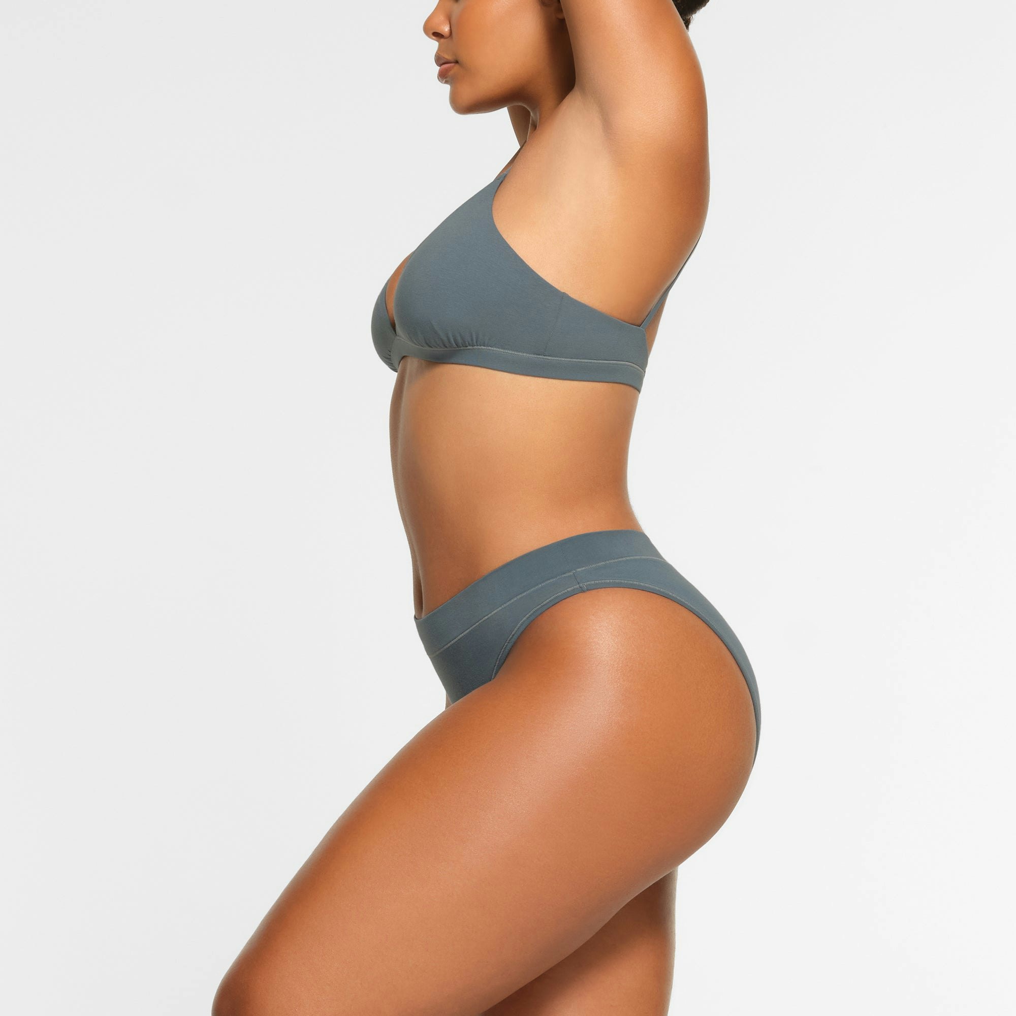 COTTON JERSEY CHEEKY TANGA - KYANITE