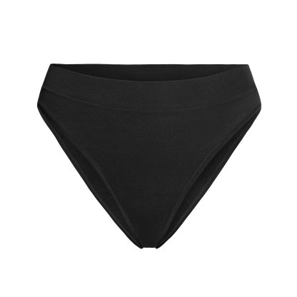 COTTON JERSEY CHEEKY TANGA - SOOT