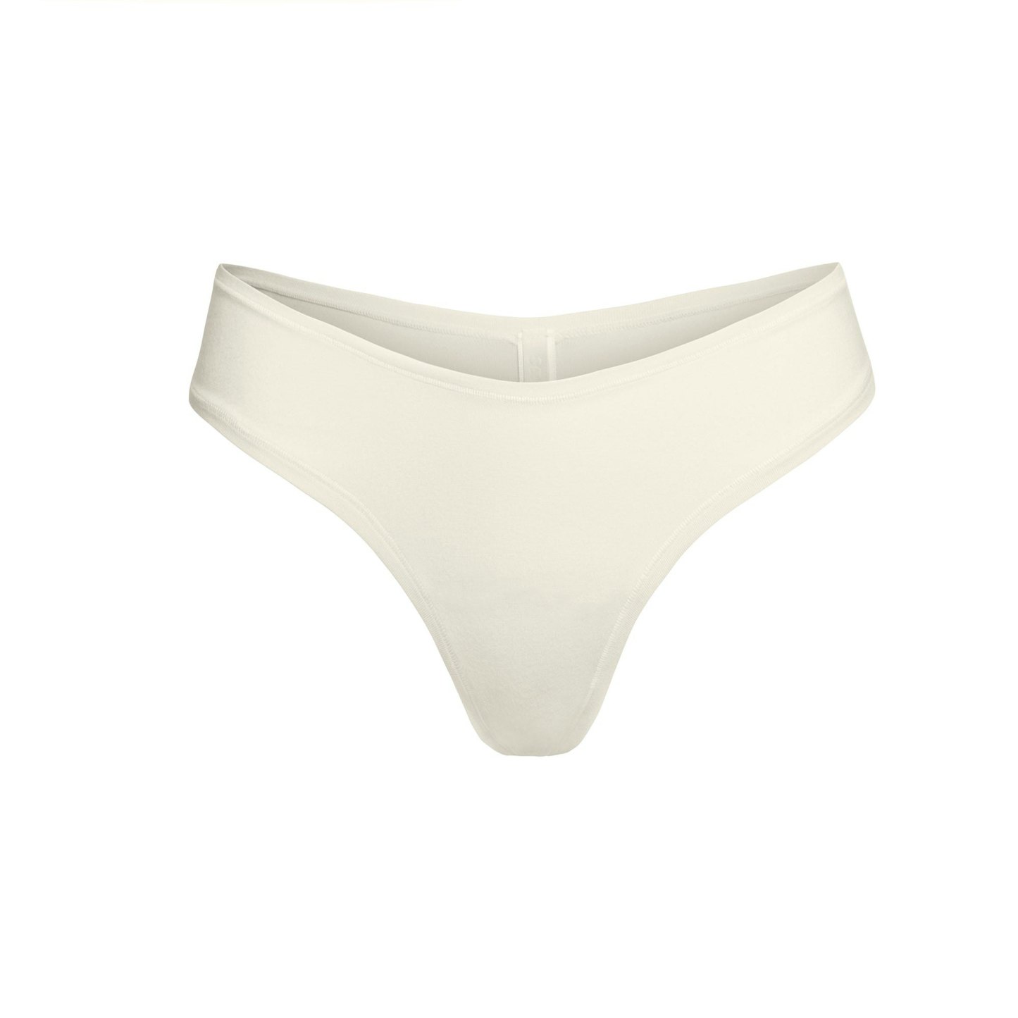 COTTON JERSEY DIPPED THONG - BONE