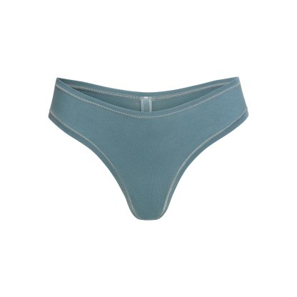 COTTON JERSEY DIPPED THONG - KYANITE