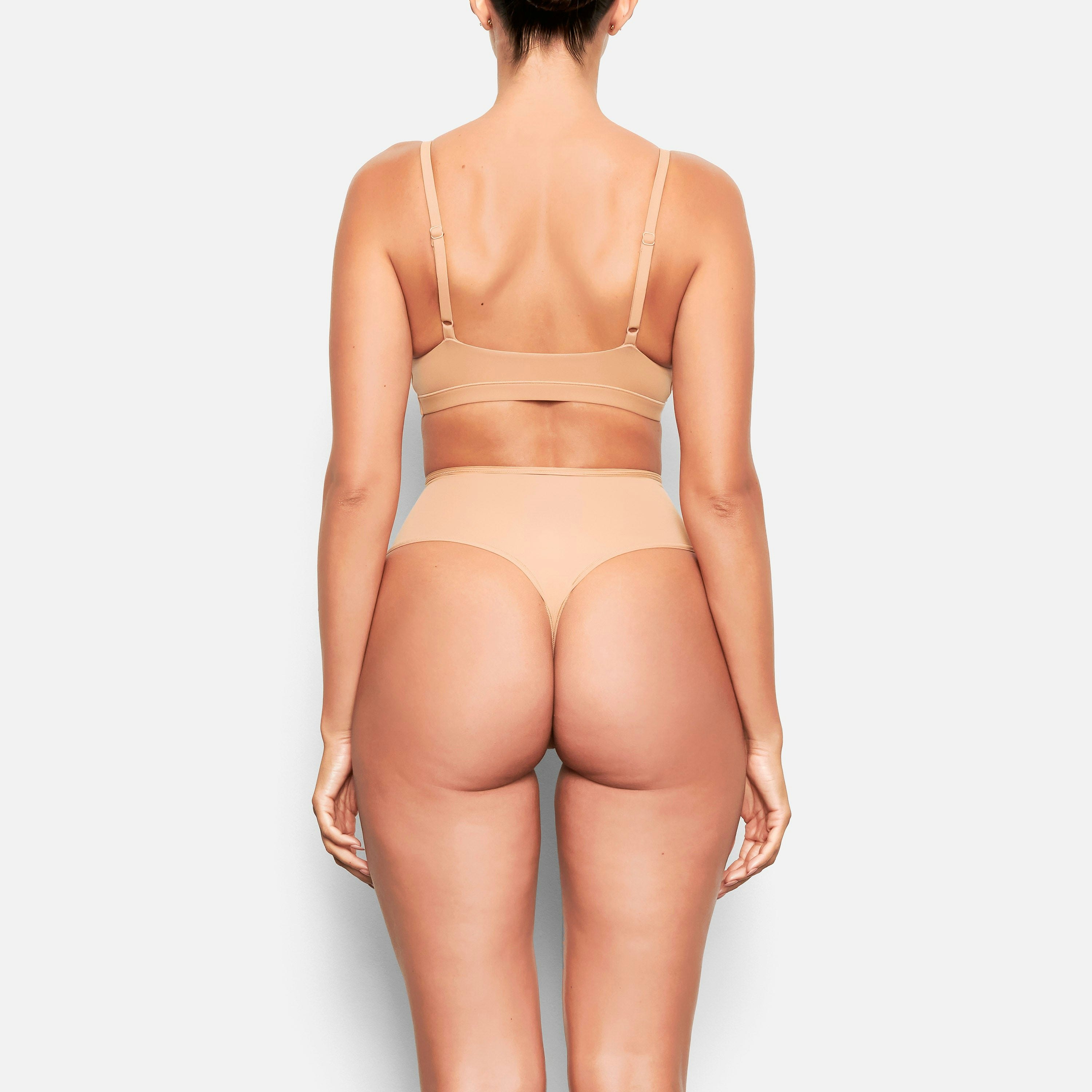 FITS EVERYBODY HIGH-WAISTED THONG - OCHRE