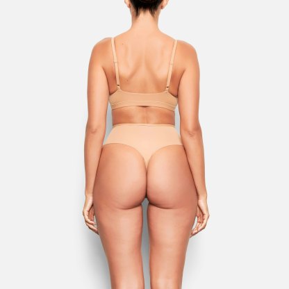 FITS EVERYBODY HIGH-WAISTED THONG - OCHRE