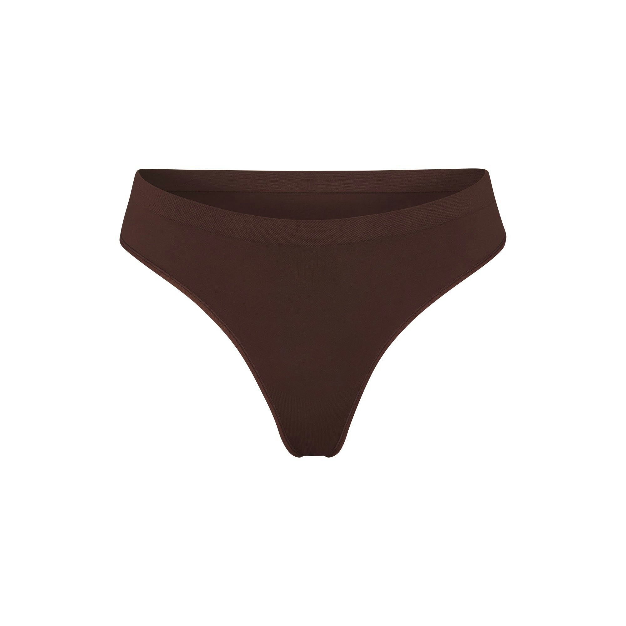 SOFT SMOOTHING SEAMLESS THONG - COCOA