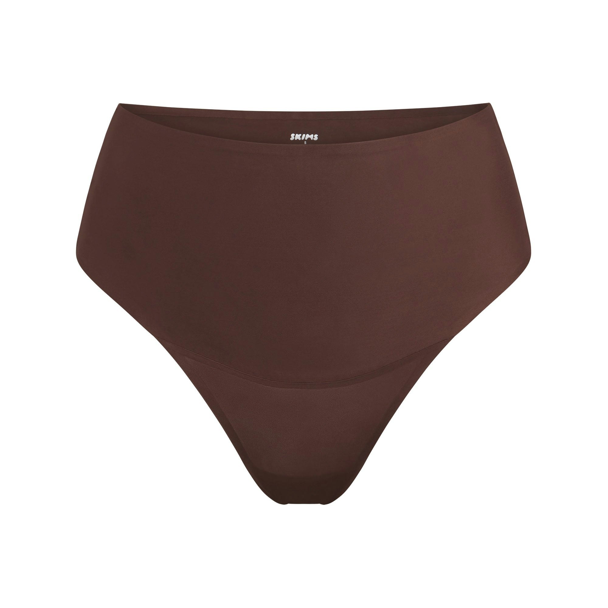 SMOOTHING INTIMATES HIGH-WAISTED THONG - COCOA