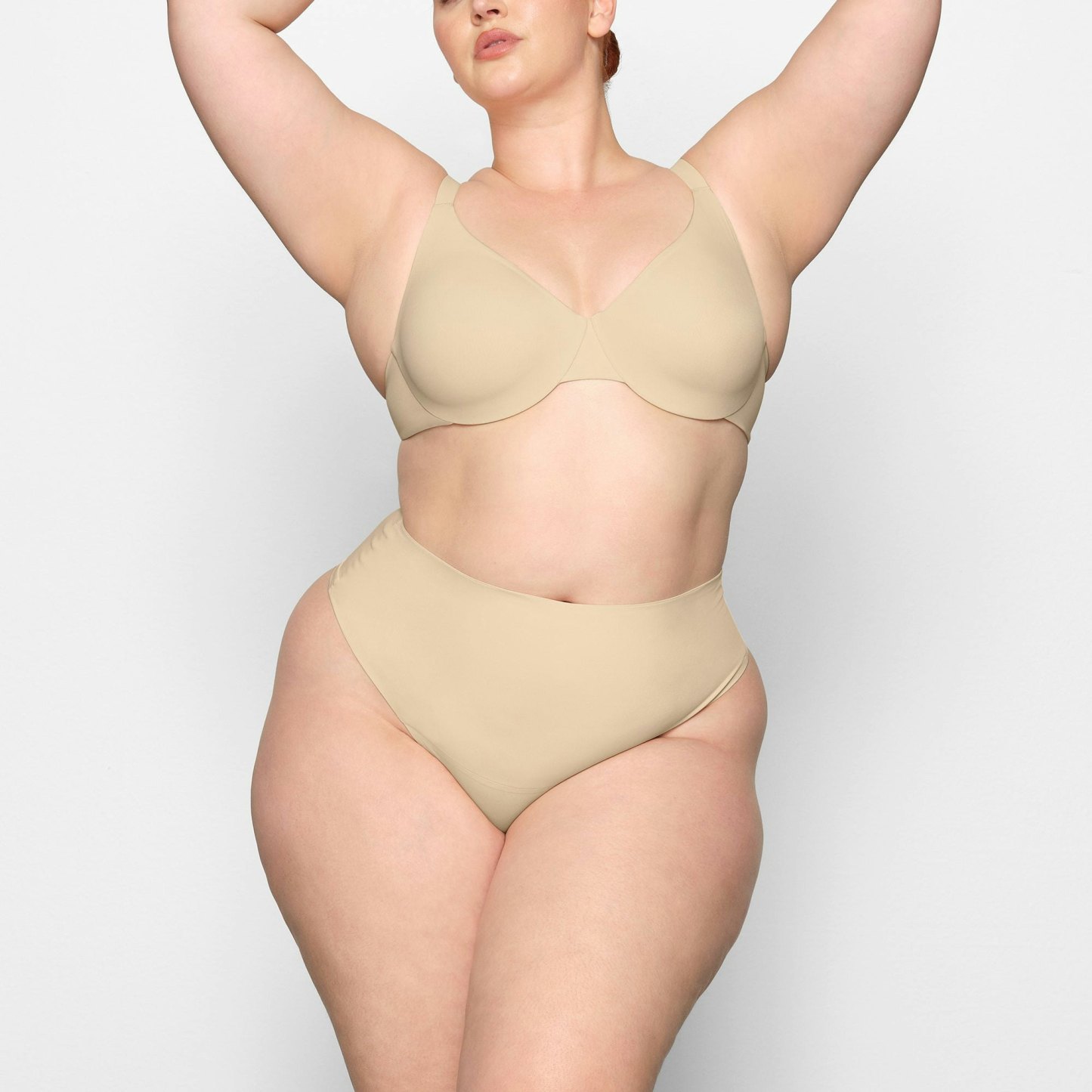 SMOOTHING INTIMATES HIGH-WAISTED THONG - SAND