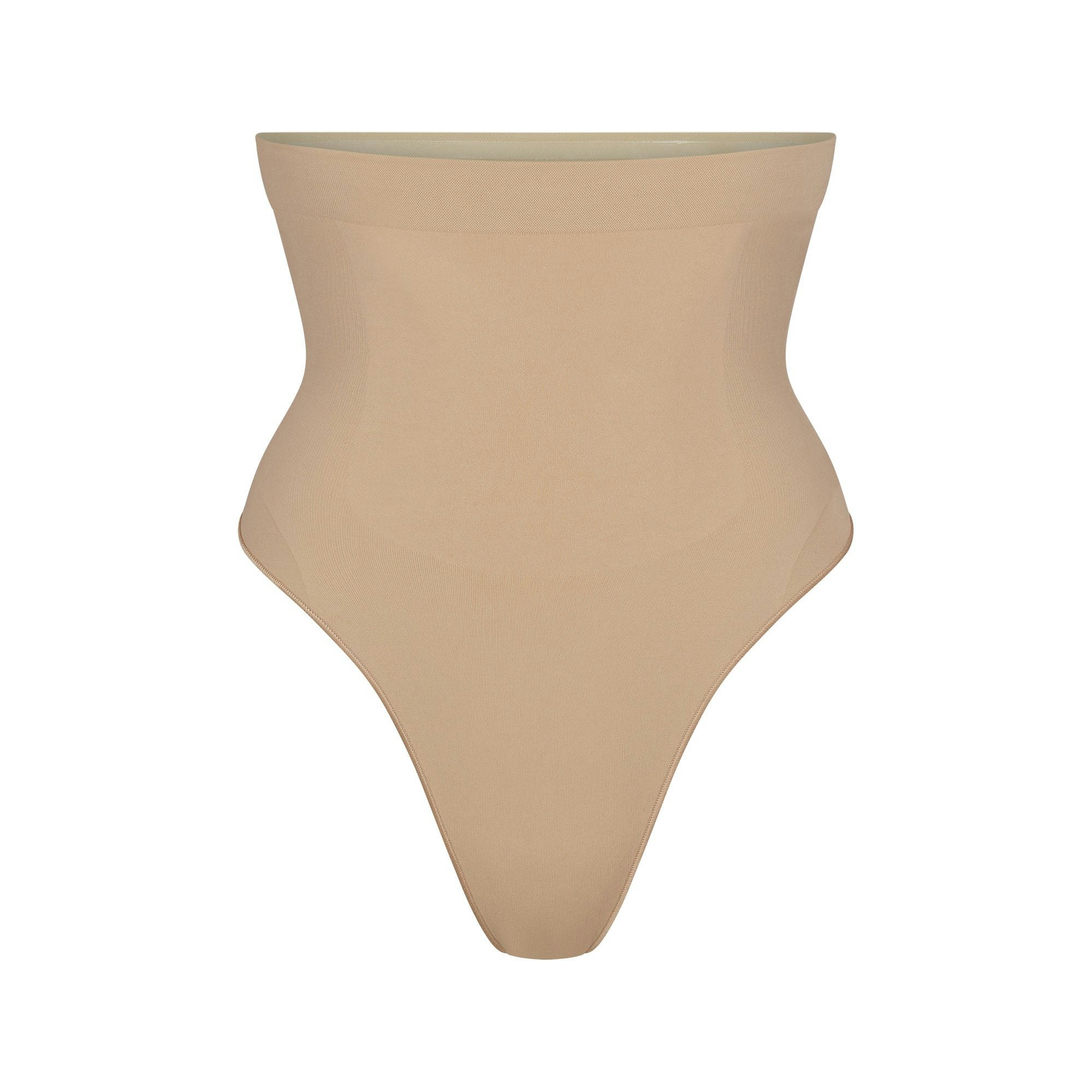 SEAMLESS SCULPT HIGH-WAISTED THONG - CLAY