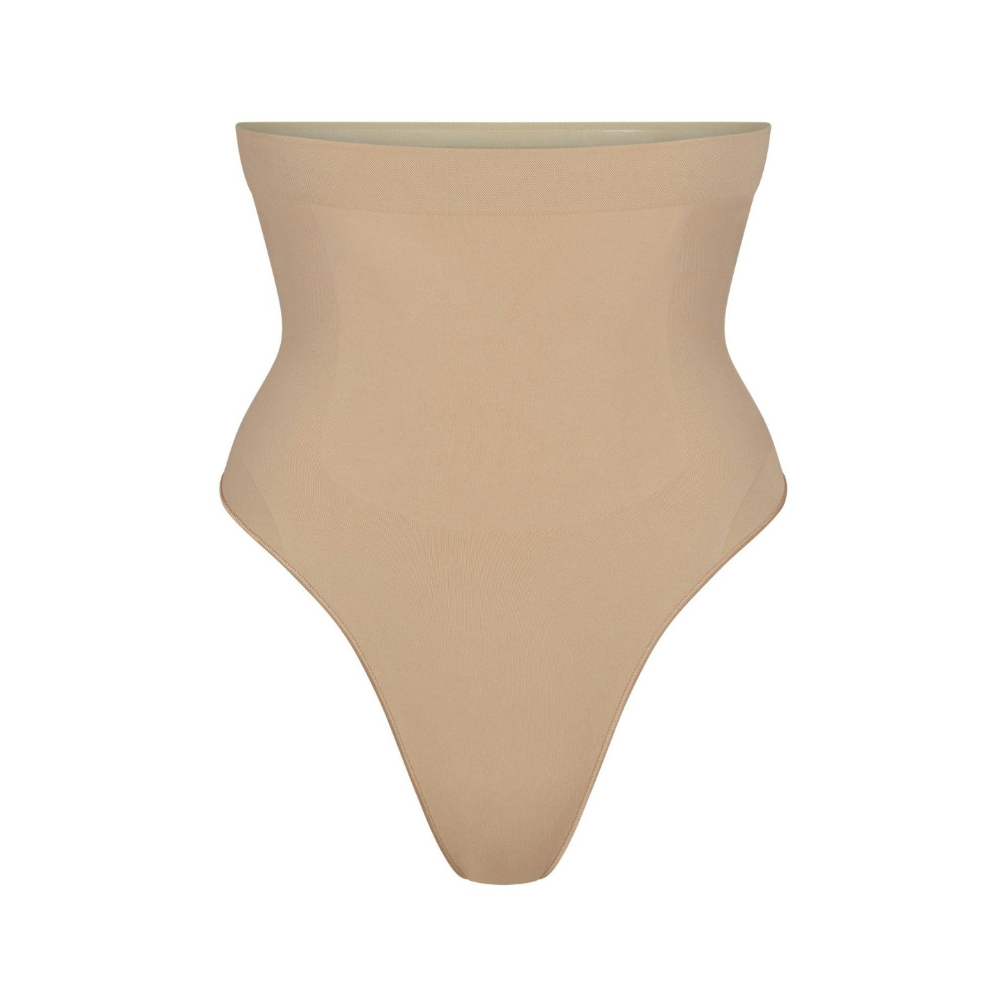 SEAMLESS SCULPT HIGH-WAISTED THONG - CLAY