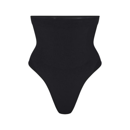 SEAMLESS SCULPT HIGH-WAISTED THONG - ONYX