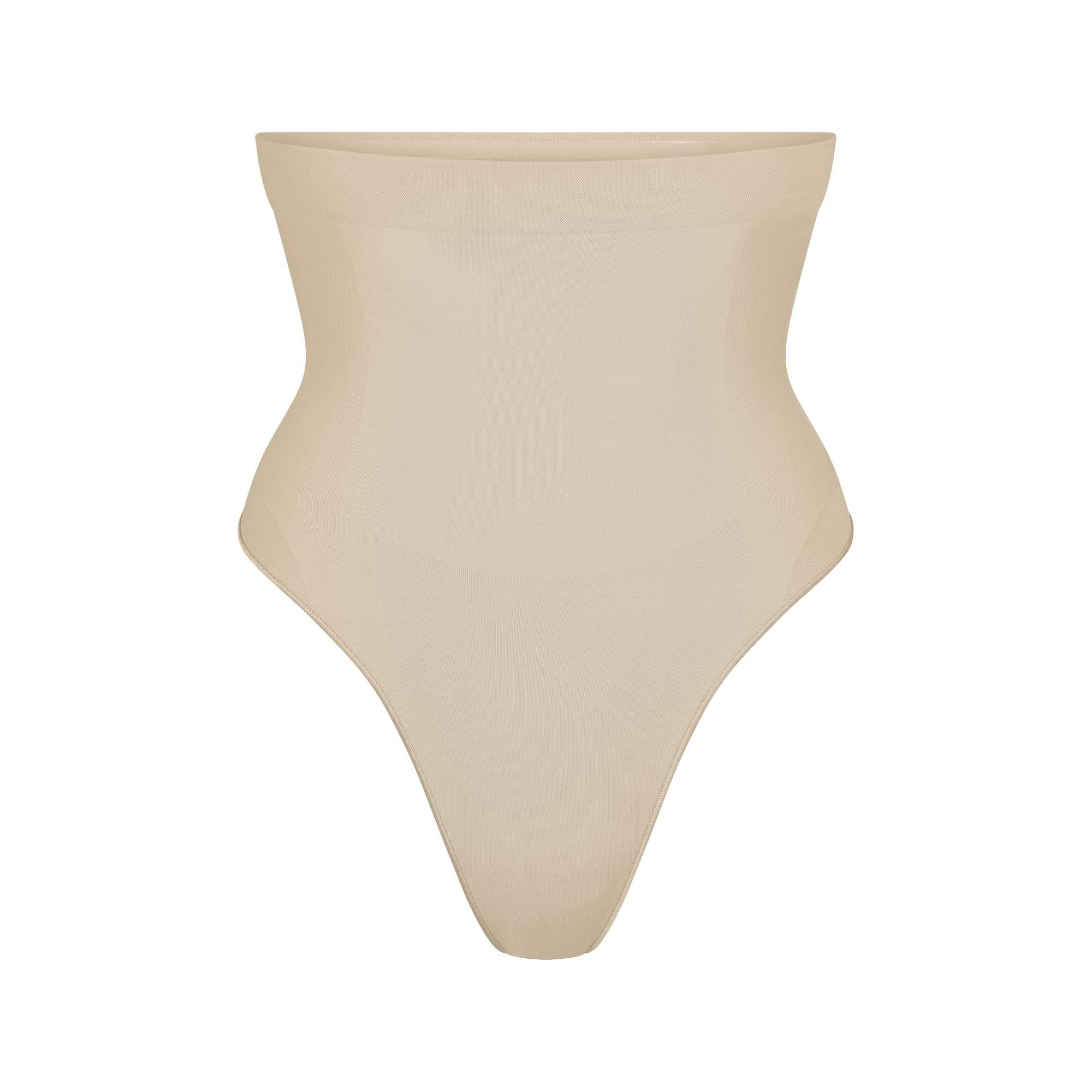SEAMLESS SCULPT HIGH-WAISTED THONG - SAND
