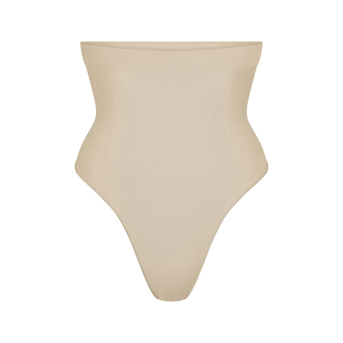 SEAMLESS SCULPT HIGH-WAISTED THONG - SAND