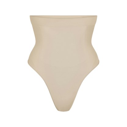 SEAMLESS SCULPT HIGH-WAISTED THONG - SAND