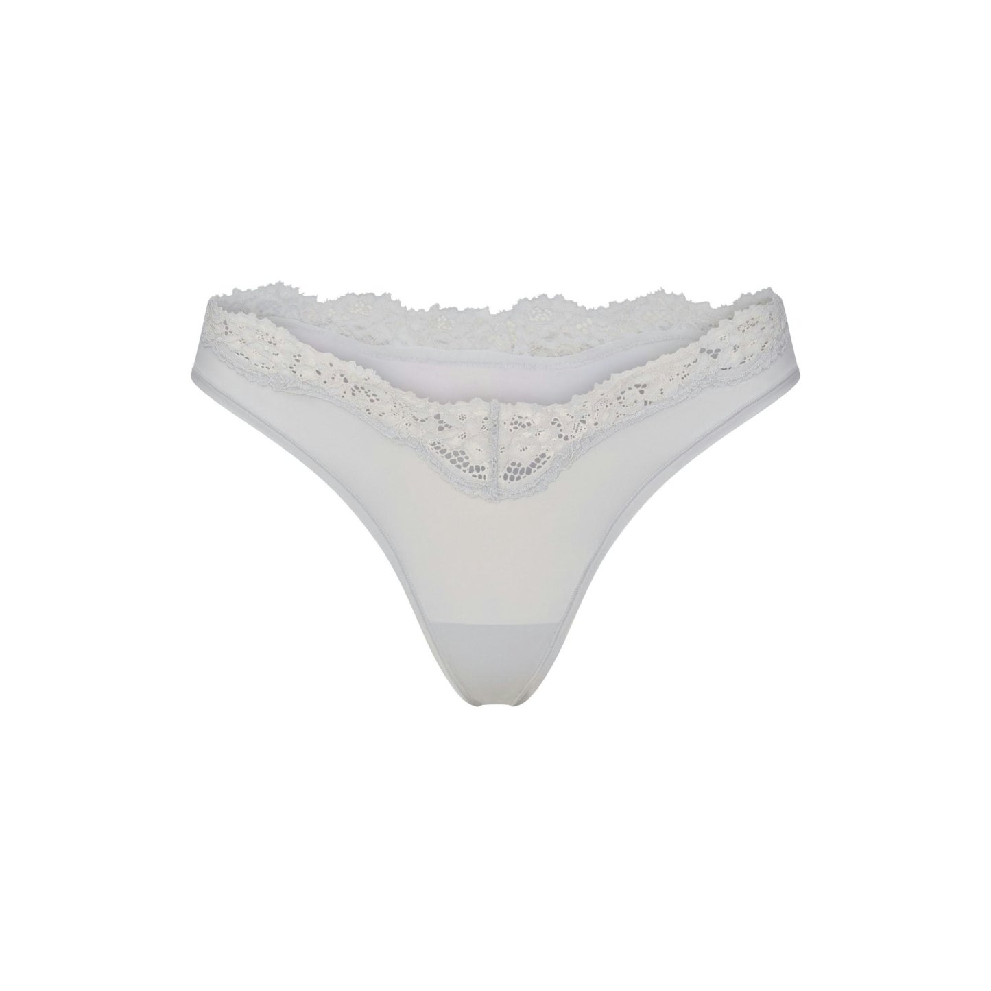 FITS EVERYBODY LACE DIPPED THONG 5-PACK - IVORY PEARL BOW MULTI