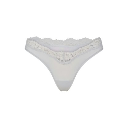 FITS EVERYBODY LACE DIPPED THONG 5-PACK - IVORY PEARL BOW MULTI