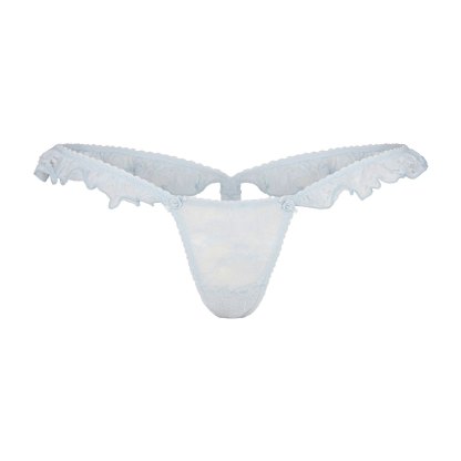 STRETCH LACE BUTTERFLY THONG - POWDER BLUE