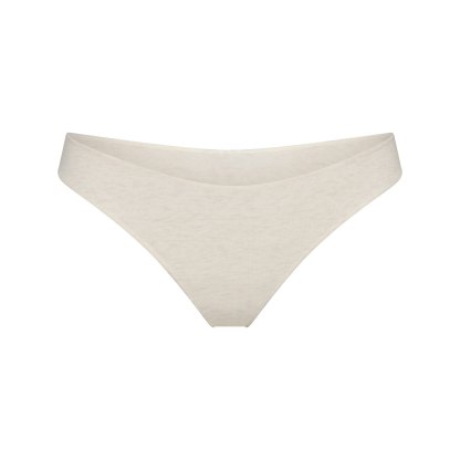 LIGHTWEIGHT COTTON THONG - OATMEAL HEATHER