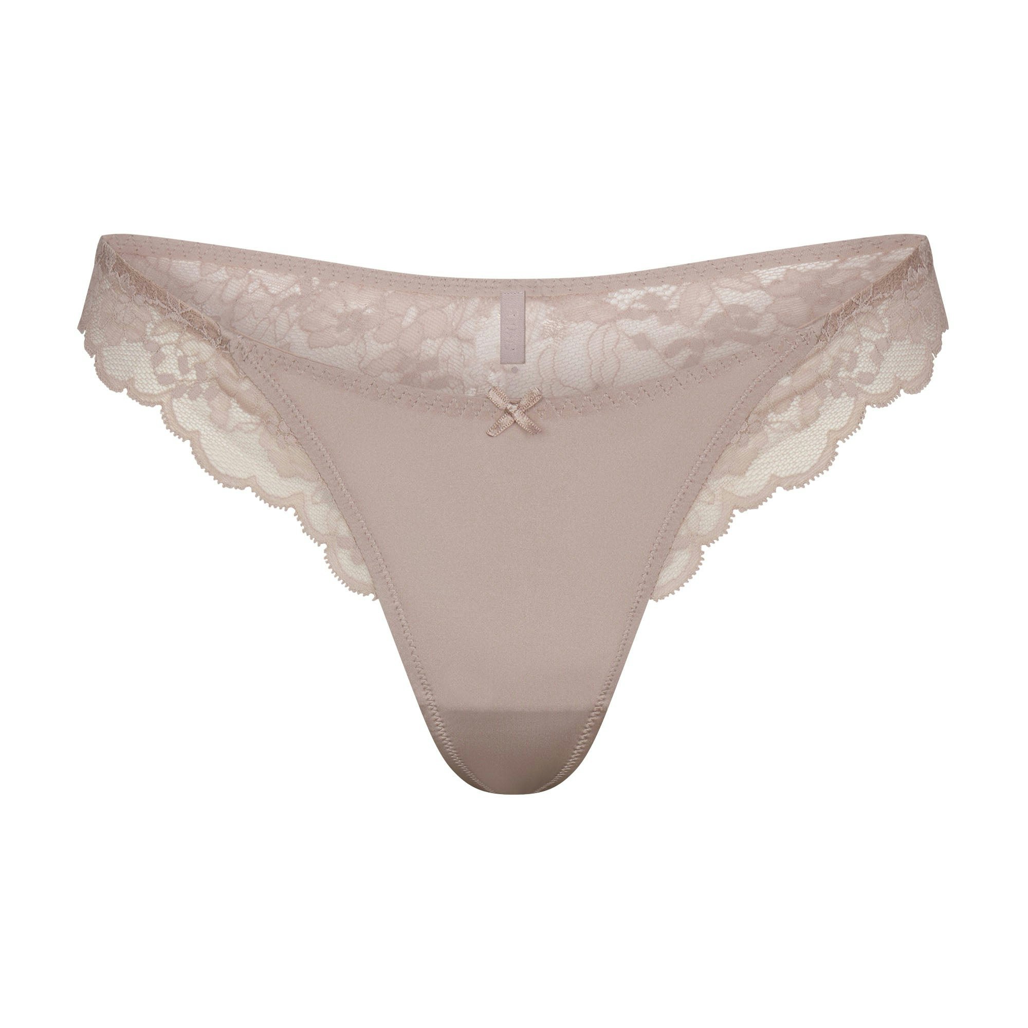 SKIMS LACE THONG - FAWN