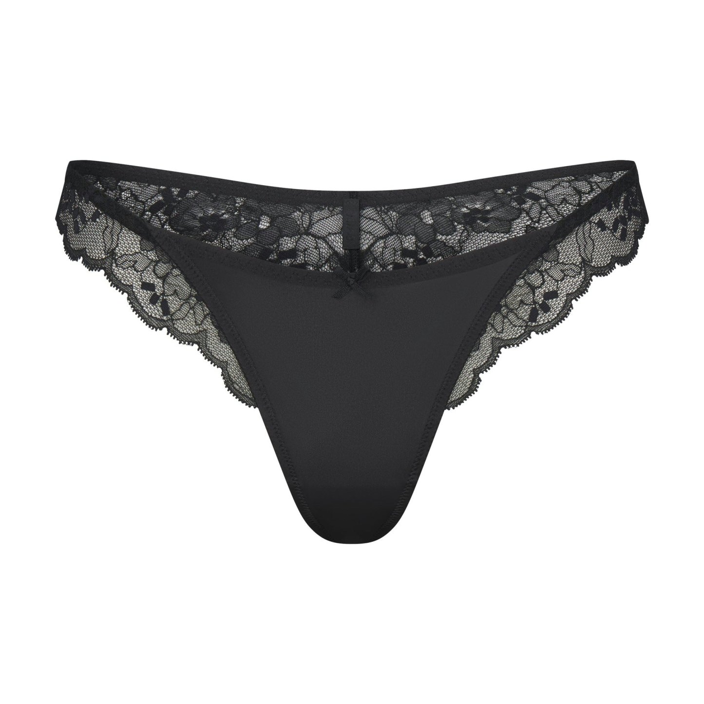 SKIMS LACE THONG - ONYX