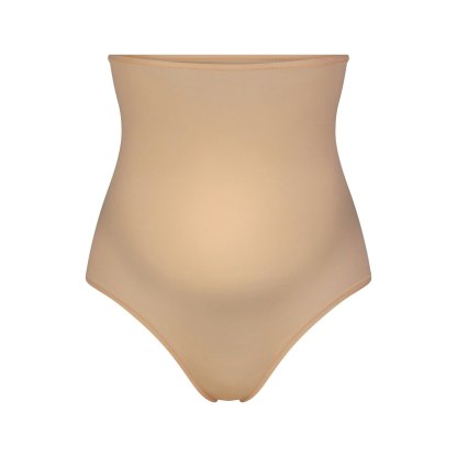 FITS EVERYBODY MATERNITY HIGH-WAISTED THONG - CLAY