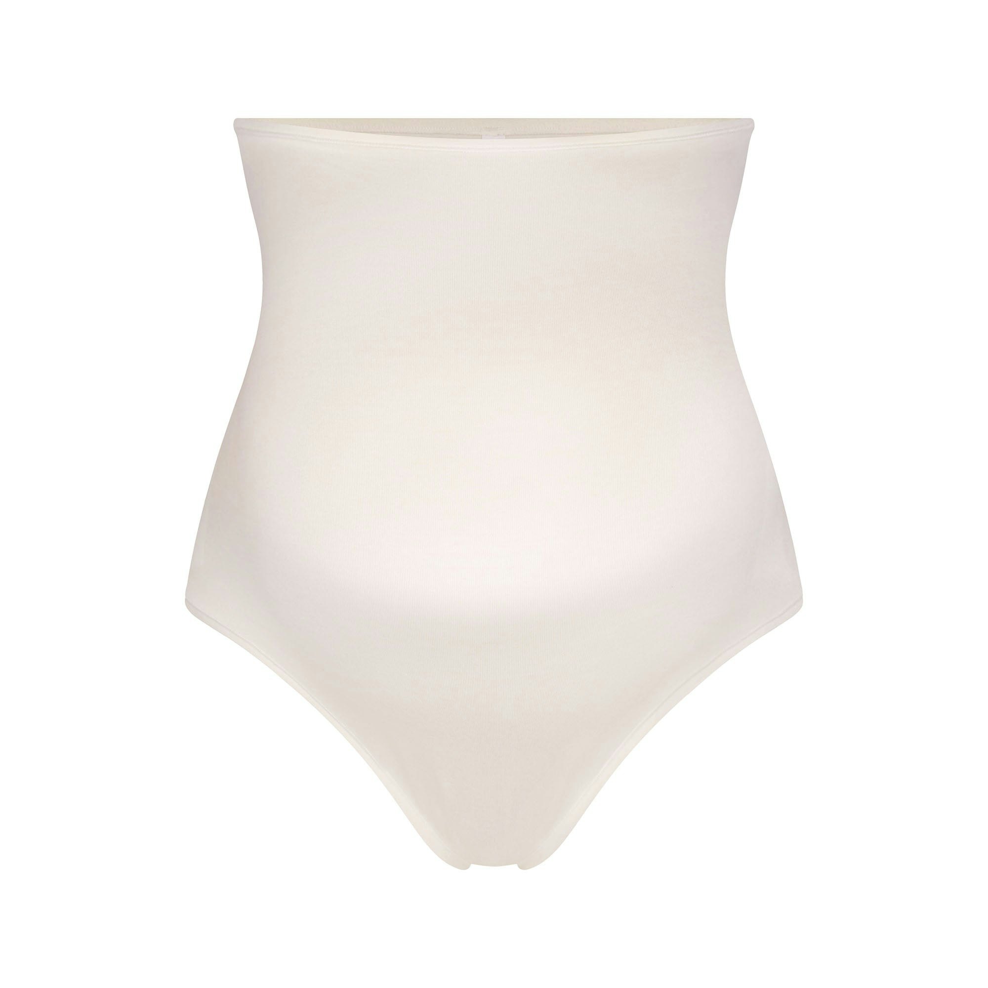COTTON JERSEY MATERNITY HIGH-WAISTED THONG - MARBLE