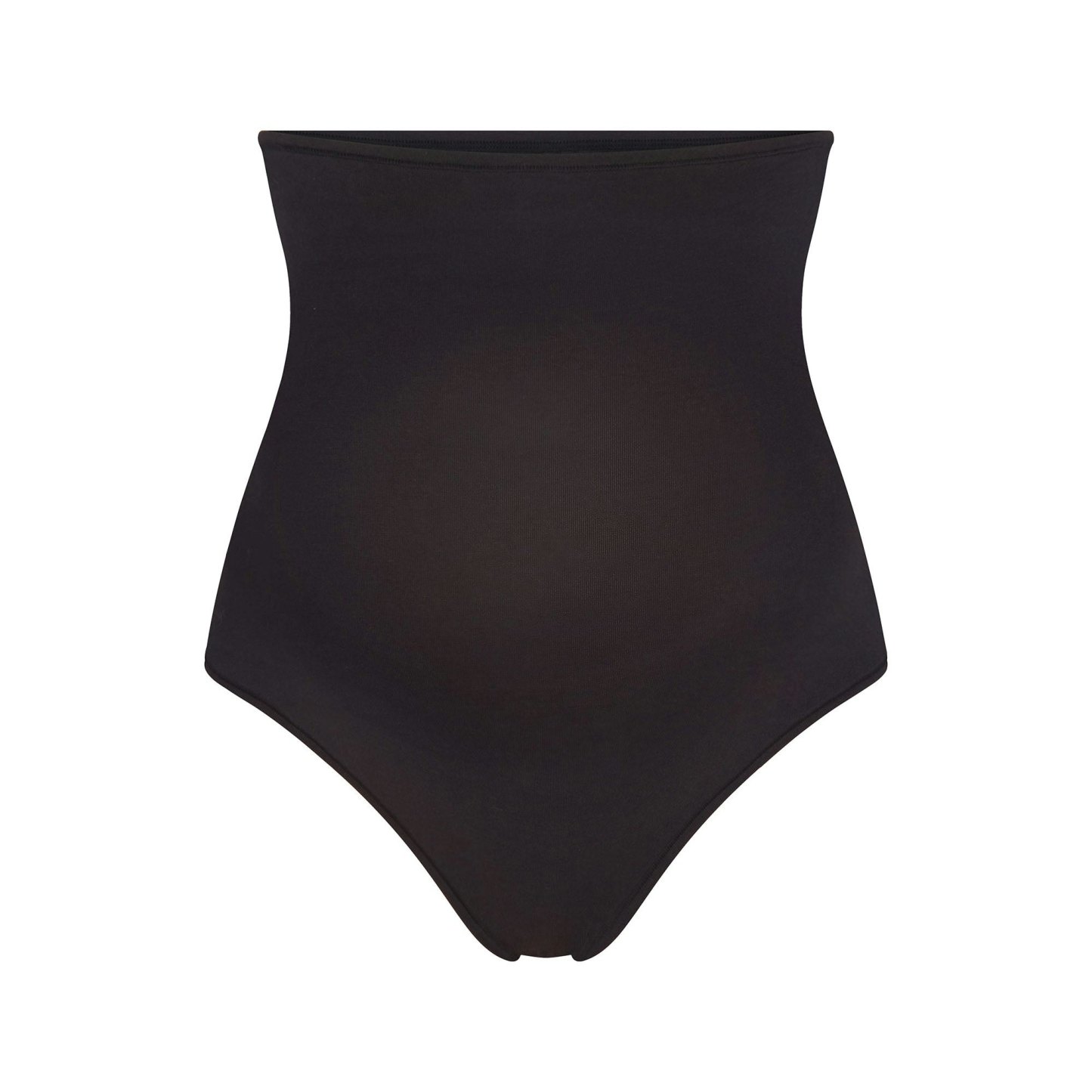 COTTON JERSEY MATERNITY HIGH-WAISTED THONG - SOOT