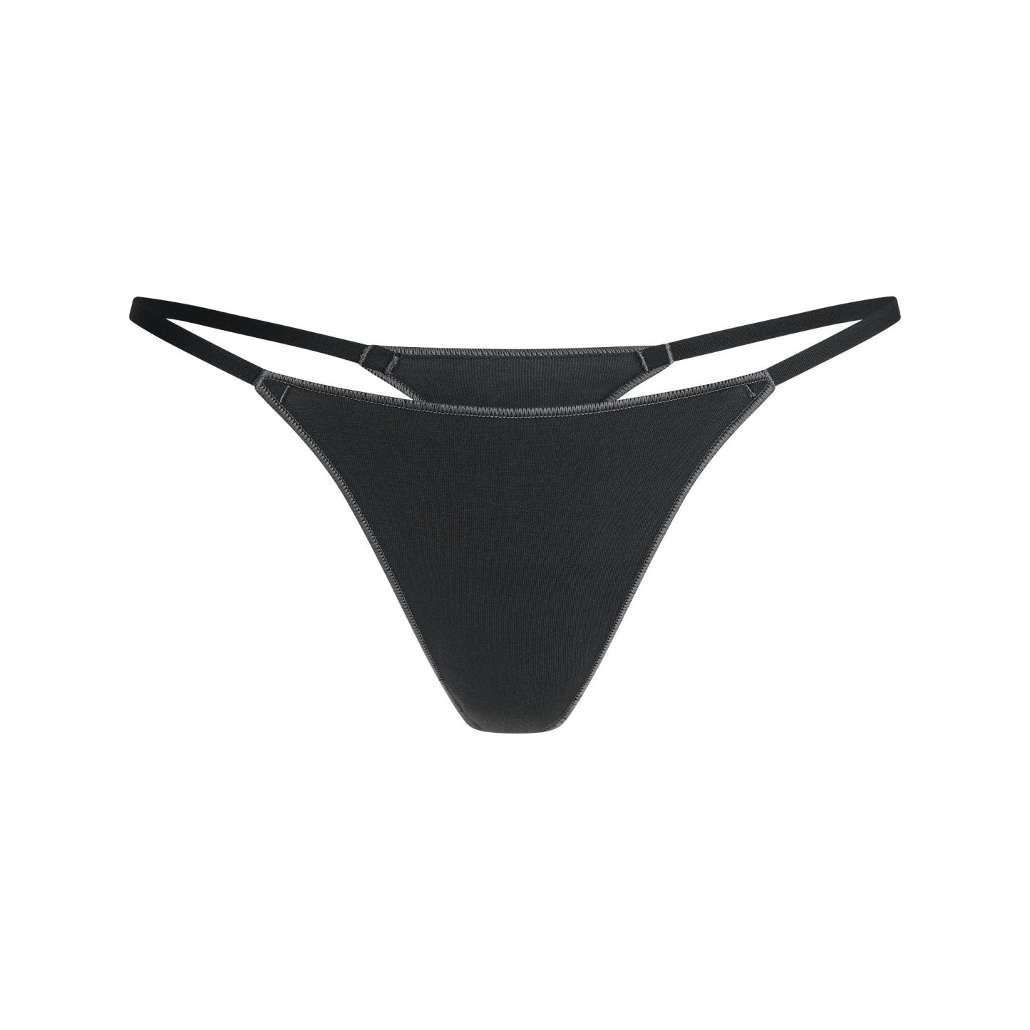 LIGHTWEIGHT COTTON STRING THONG - SOOT TONAL