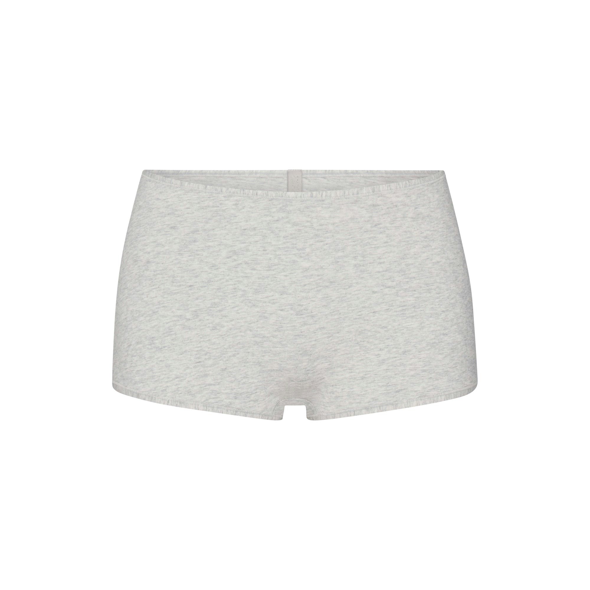 EVERYDAY COTTON BOY SHORT - LIGHT HEATHER GREY