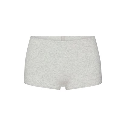 EVERYDAY COTTON BOY SHORT - LIGHT HEATHER GREY