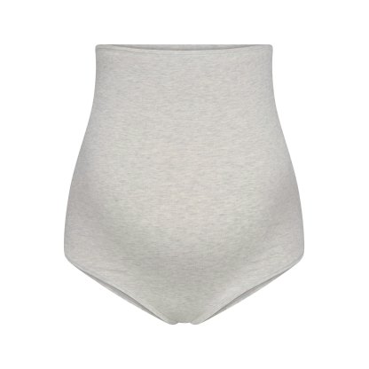 COTTON JERSEY MATERNITY HIGH-WAISTED BRIEF 5-PACK - LIGHT HEATHER GREY