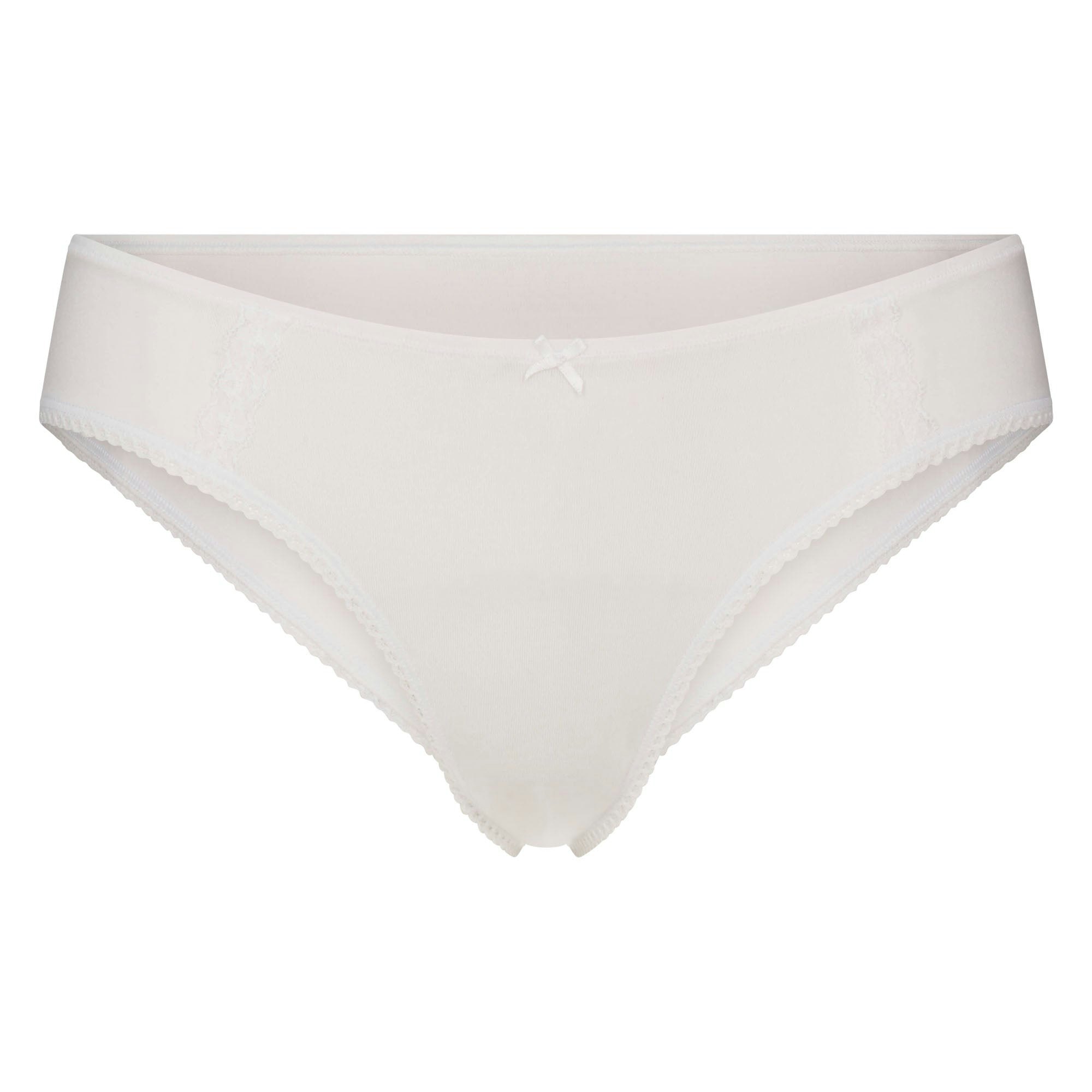 LIGHTWEIGHT COTTON LACE HIPSTER - SNOW