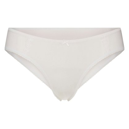 LIGHTWEIGHT COTTON LACE HIPSTER - SNOW