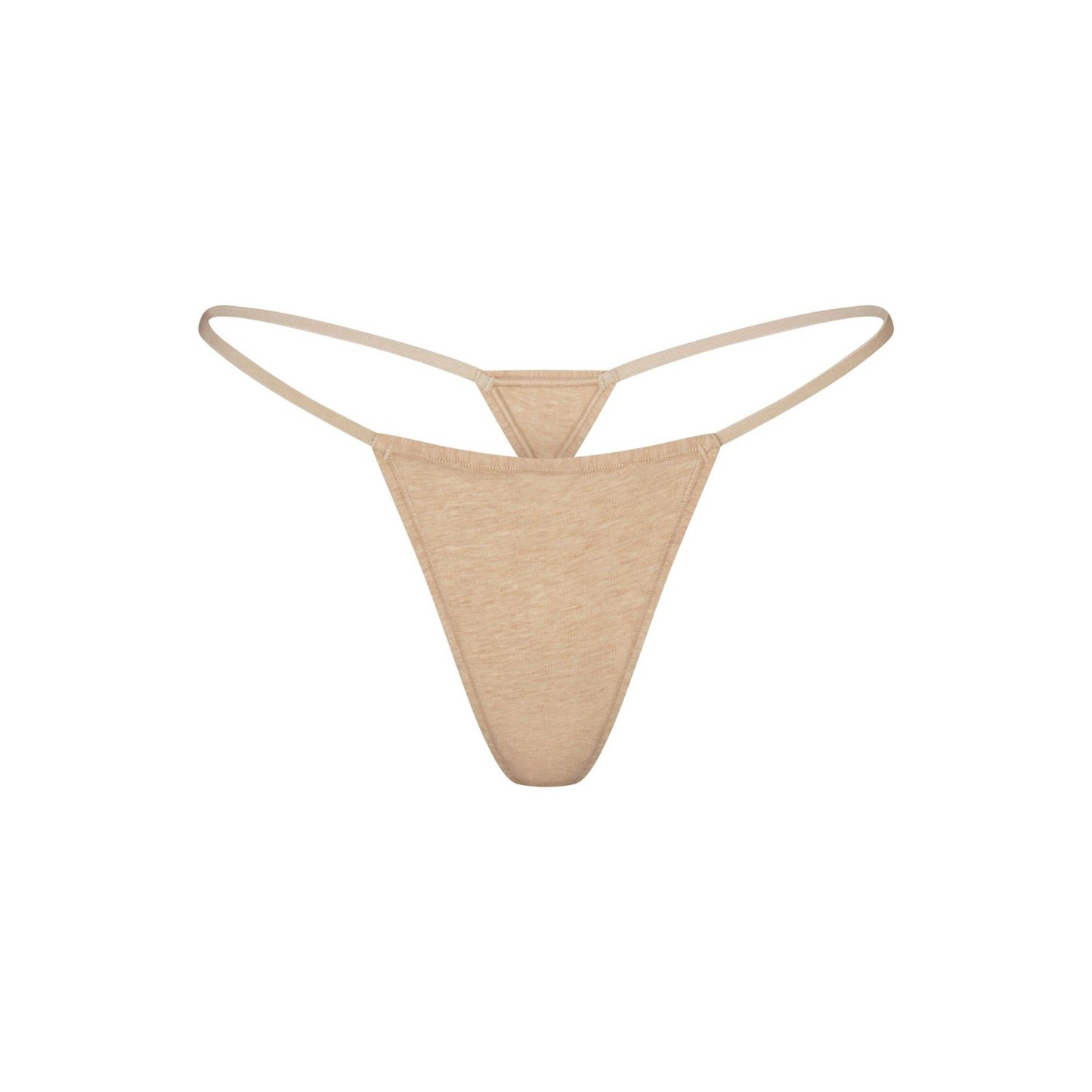 EVERYDAY COTTON STRING THONG - CLAY HEATHER