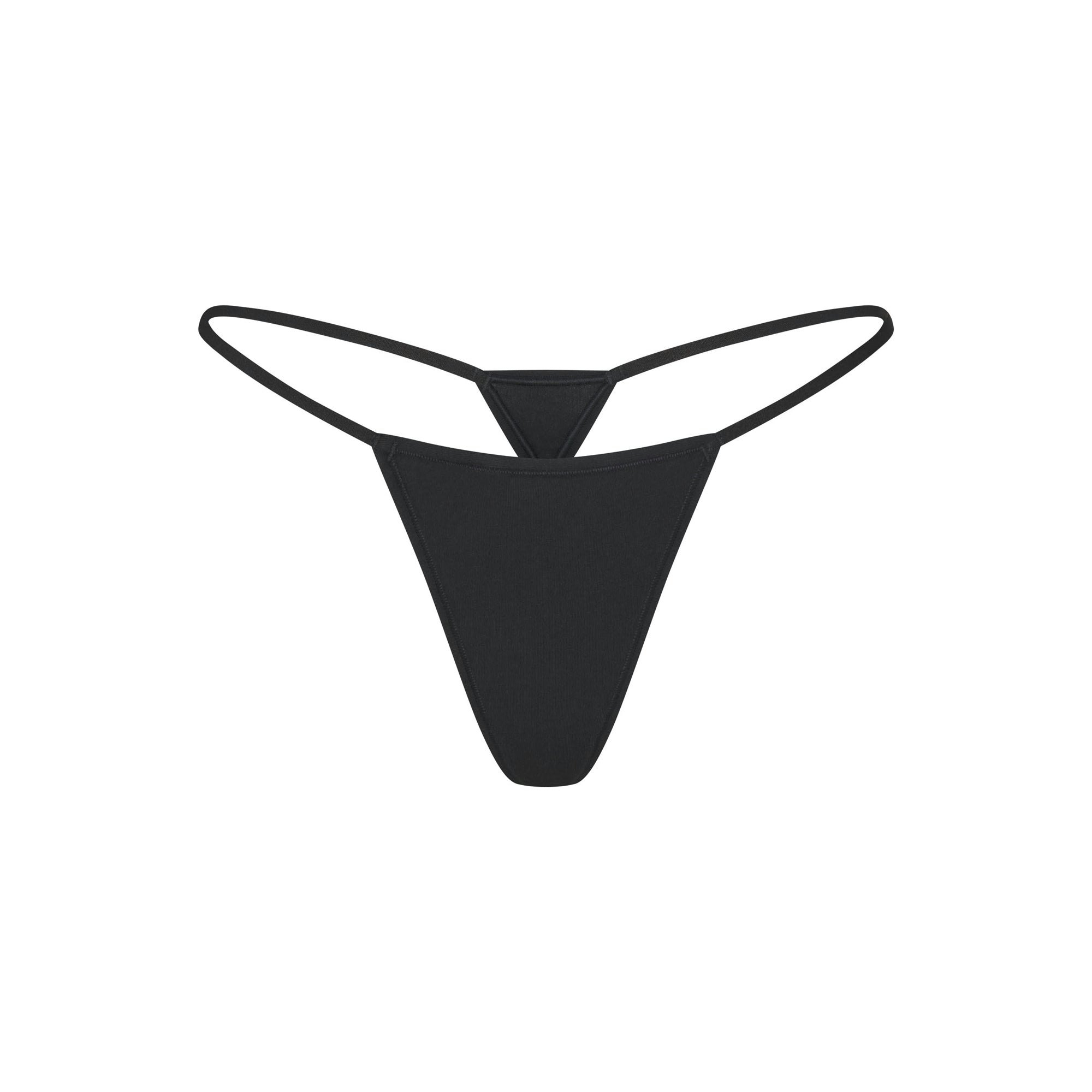 EVERYDAY COTTON STRING THONG - ONYX