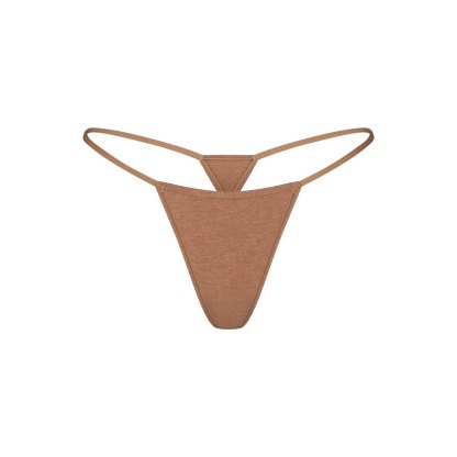 EVERYDAY COTTON STRING THONG - SIENNA HEATHER
