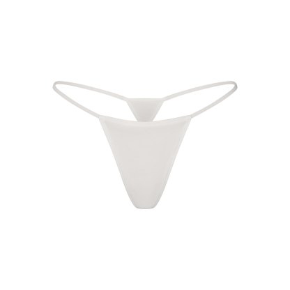EVERYDAY COTTON STRING THONG - SNOW