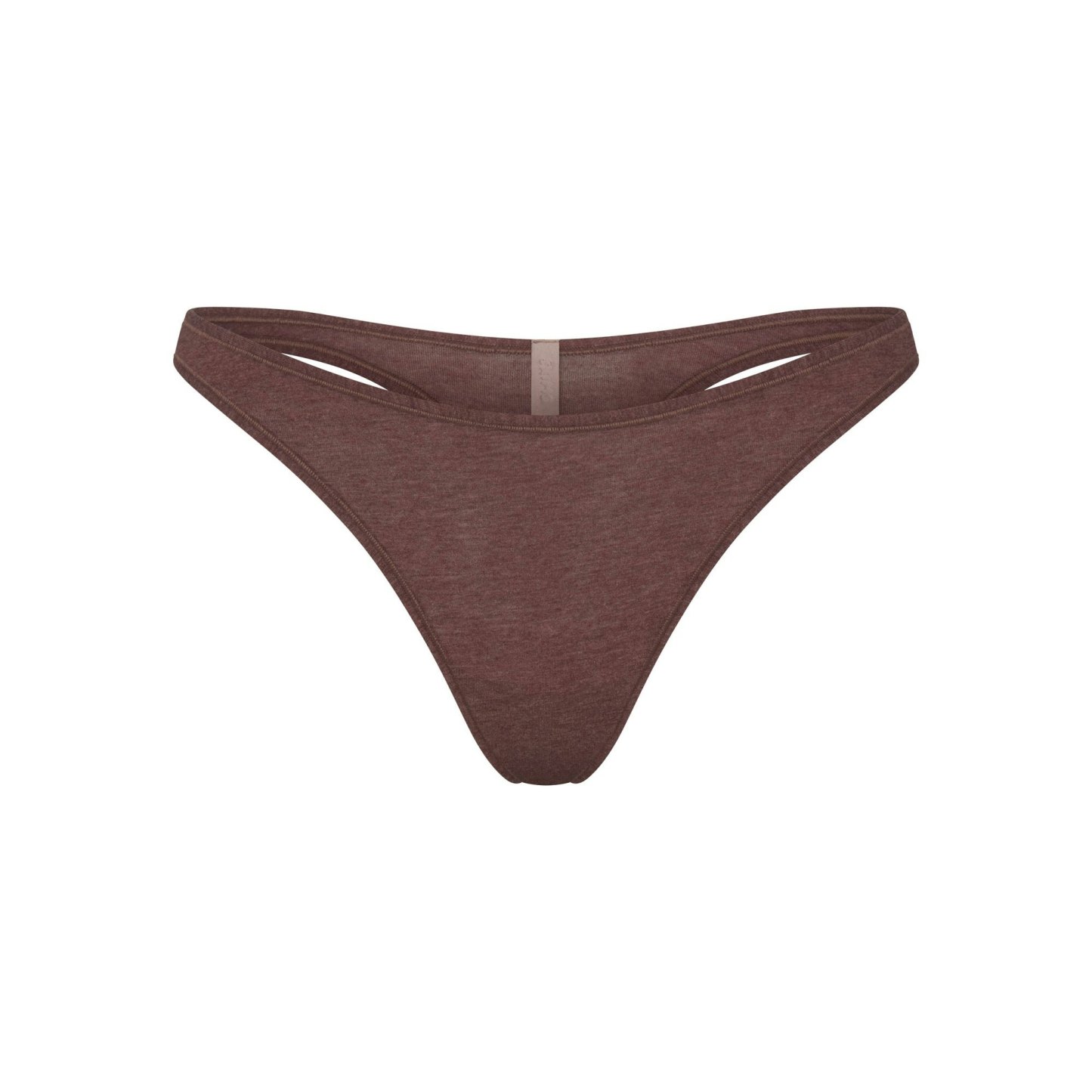 EVERYDAY COTTON THONG - COCOA HEATHER