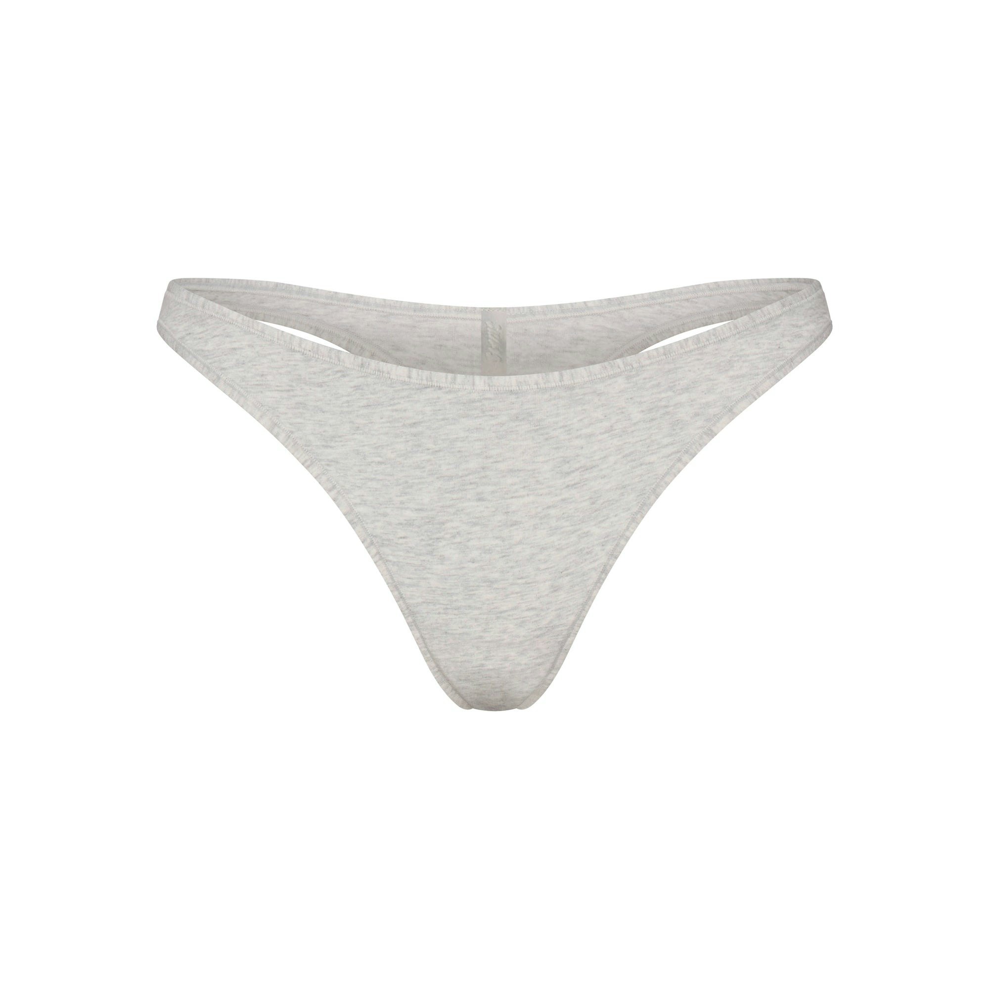 EVERYDAY COTTON THONG - LIGHT HEATHER GREY