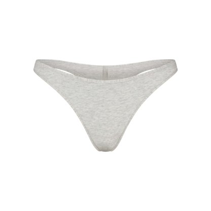 EVERYDAY COTTON THONG - LIGHT HEATHER GREY