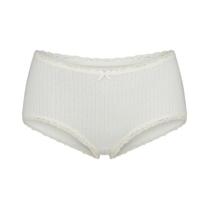 LIGHTWEIGHT COTTON POINTELLE LACE BOY SHORT - MARBLE TONAL