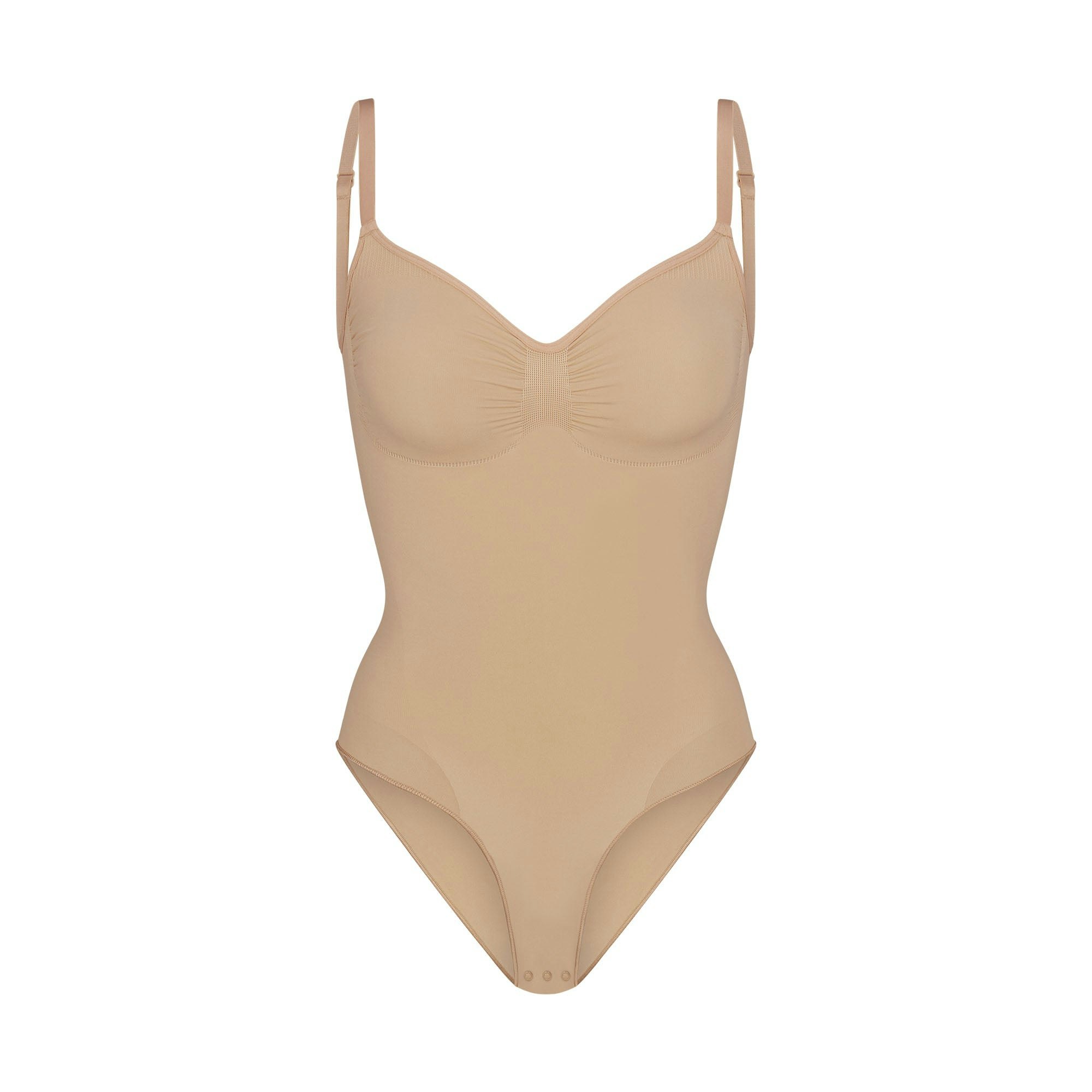 SEAMLESS SCULPT BRIEF BODYSUIT - CLAY