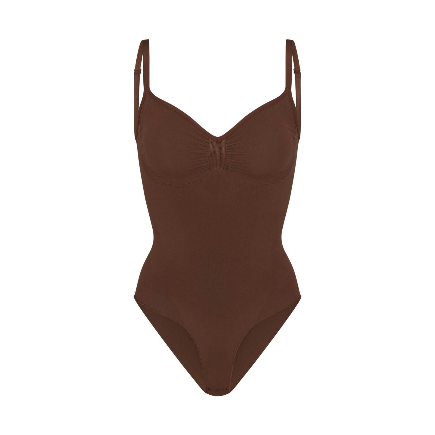 SEAMLESS SCULPT BRIEF BODYSUIT - COCOA