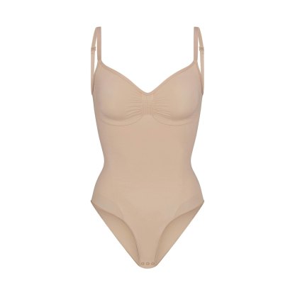 SEAMLESS SCULPT BRIEF BODYSUIT - MICA