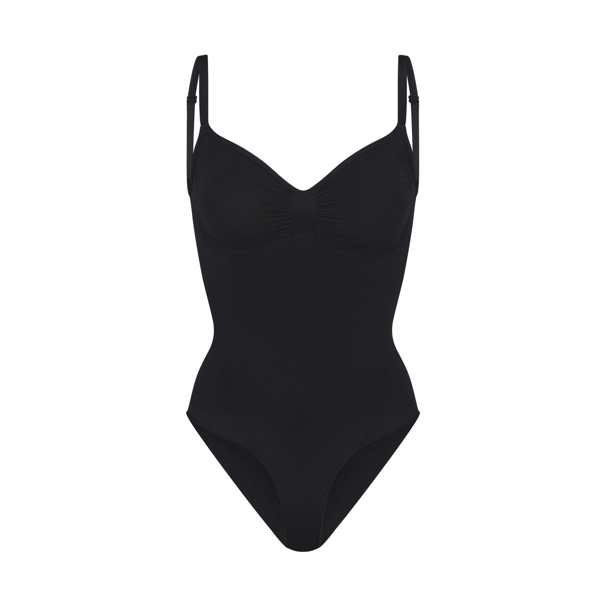 SEAMLESS SCULPT BRIEF BODYSUIT - ONYX