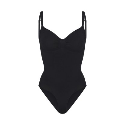 SEAMLESS SCULPT BRIEF BODYSUIT - ONYX
