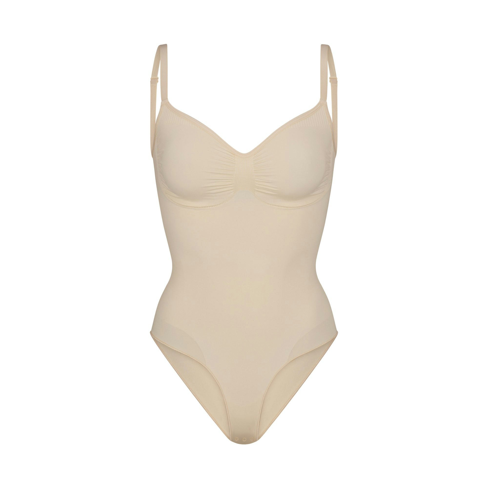 SEAMLESS SCULPT BRIEF BODYSUIT - SAND