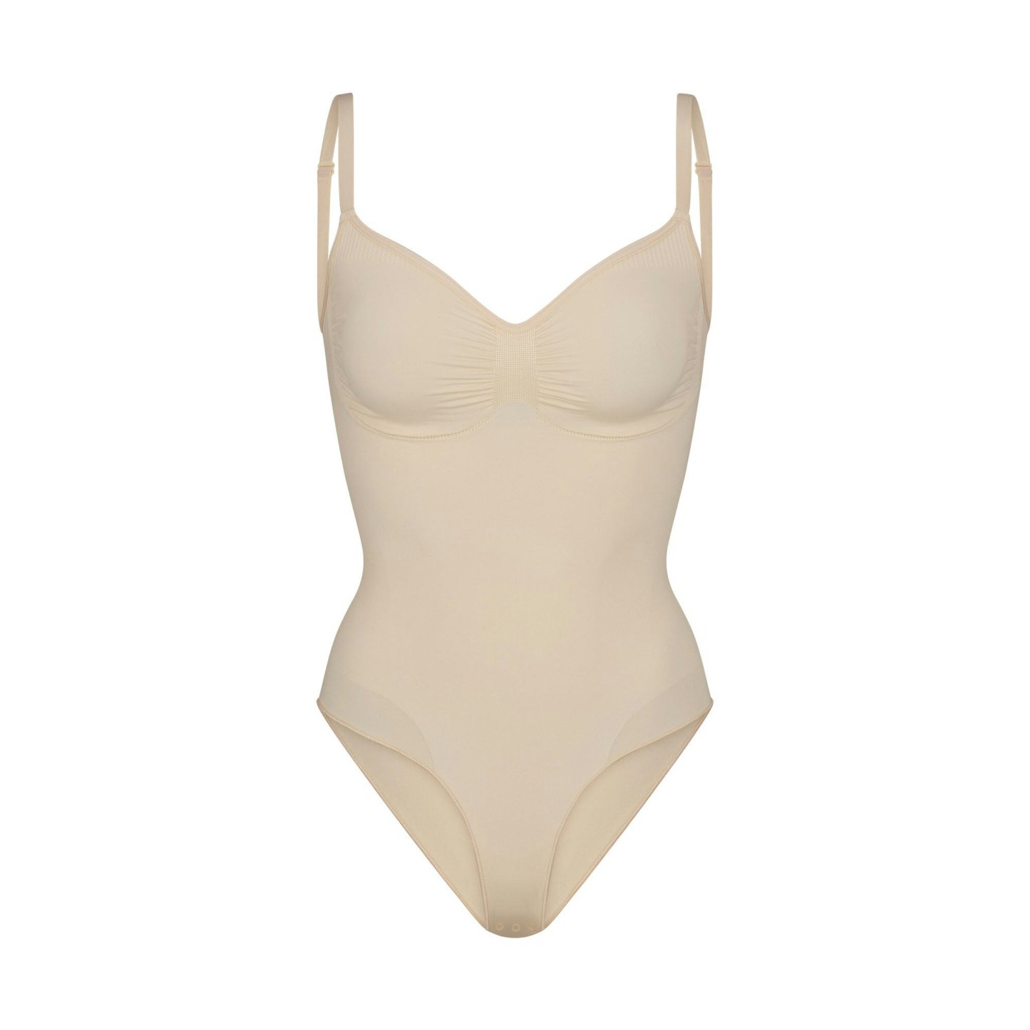 SEAMLESS SCULPT BRIEF BODYSUIT - SAND
