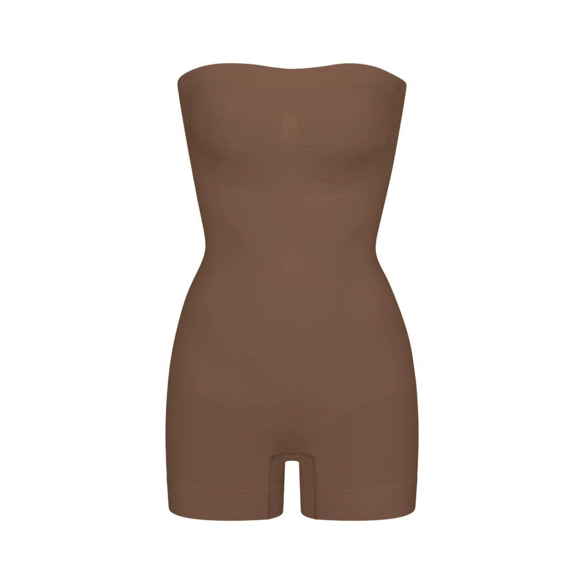 SEAMLESS SCULPT STRAPLESS SHORTIE BODYSUIT - JASPER
