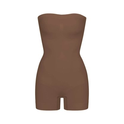 SEAMLESS SCULPT STRAPLESS SHORTIE BODYSUIT - JASPER