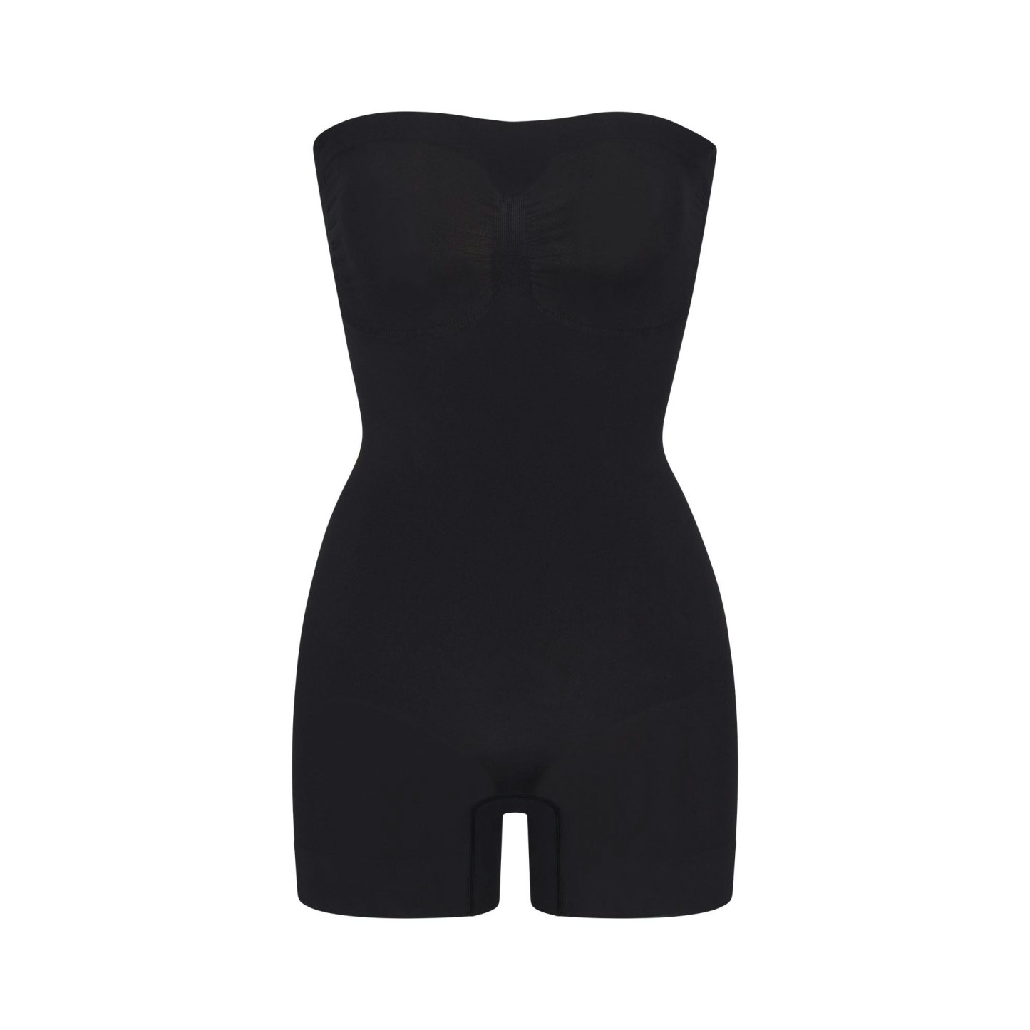 SEAMLESS SCULPT STRAPLESS SHORTIE BODYSUIT - ONYX